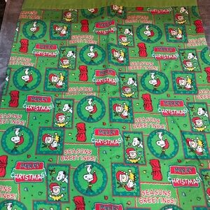 Vintage Snoopy Peanuts Christmas Holiday Pillow Case X1